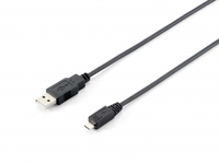 Equip 128594 cavo USB 1 m USB 2.0 USB A Micro-USB B Nero