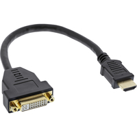 InLine 17670I adaptador de cable de vídeo 0,2 m HDMI tipo A (Estándar) DVI-D Negro