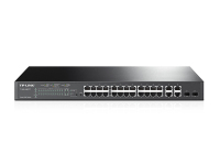 TP-Link T1500-28PCT network switch Managed L2 Fast Ethernet (10/100) Power over Ethernet (PoE) 1U Black