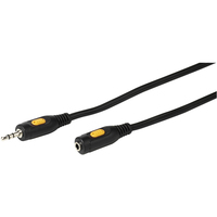 Vivanco 46056 audio kabel 2,5 m 3.5mm Zwart, Geel