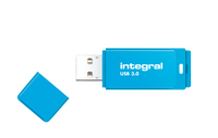 Integral 32GB USB3.0 DRIVE NEON BLUE UP TO R-100 W-30 MBS USB flash drive USB Type-A 3.2 Gen 1 (3.1 Gen 1) Blauw