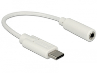DeLOCK 65913 kabel audio 0,14 m 3.5mm USB Biały