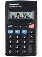 Sharp EL-233S kalkulator Kieszeń Podstawowy kalkulator Czarny