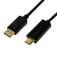 LogiLink CV0129 video kabel adapter 5 m DisplayPort HDMI Type A (Standaard) Zwart