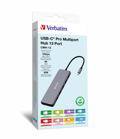 Verbatim CMH-13 USB C-típus 10000 Mbit/s Ezüst