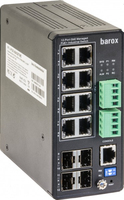 Barox RY-LPIGE-804GBTME switch Gestionado L2/L3 Gigabit Ethernet (10/100/1000) Energía sobre Ethernet (PoE) Negro