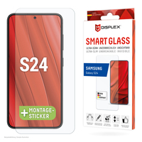 Displex Smart Glass (9H) für Samsung Galaxy S24, Montagesticker, unzerbrechlich