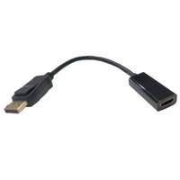 3GO ADPHDMI adaptador de cable de vídeo 0,15 m DisplayPort HDMI Negro