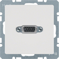 Berker VGA Steckdose mit Schraub-Liftklemmen Q.1/Q.3 polarweiß, samt