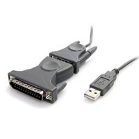 Câble Adaptateur USB vers Port Série DB9 - DB25 avec Adaptateur DB9 DB25
