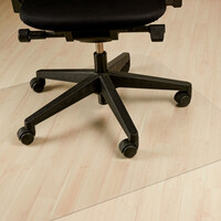 Relaxdays Bodenschutzmatte Bürostuhl, 90 x 90 cm, PVC Bodenunterlage Laminat, Parkett, Fliesen, rutschfest, transparent
