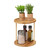 Relaxdays Gewürzregal Bambus, für Arbeitsplatte & Küchenschrank, runder Regaleinsatz, 2 Etagen, HxD: 22,5 x 20 cm, natur