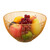 Relaxdays Obstschale Metall, runder Obstkorb, H x D: 14 x 25 cm, Drahtkorb für Früchte, Gemüse & Brot, modern, gold