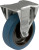 Produkt Bild von Bockrolle Stahl Oberplatte 125mm Rad Blau Elastic Gummi. Traglast 180Kg
