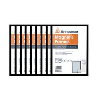 Announce Magnetic Frame A4 Black (Pack of 10) AA01848