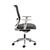 Arcade black mesh back operator chair with grey fabric seat and light grey frame