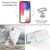 NALIA Tempered Glass Case compatible with iPhone X / XS, Protective Iridescent Holographic Hard Cover with Silicone Bumper, Shockproof & Scratch-Resistent Back Protector Transpa...