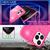 NALIA Neon Glitter Cover con Cordino compatibile con iPhone 12 Pro Max Custodia, Trasparente Brillantini Silicone Case & Girocollo, Traslucido Bling Copertura Resistente Rosa Gl...