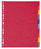 Exacompta Divider 10 Part A4 Extra Wide 225gsm Pressboard Assorted Colours