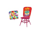 housse de chaise motif "happy birthday" mix 48x38cm