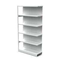 Boltless office shelving unit, with rear wall