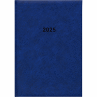 Buchkalender 876 14,5x21cm 1 Tag/1 Seite blau 2025