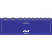 Querkalender 774 32,6x10,2cm 1 Woche/2 Seiten Karton blau 2024