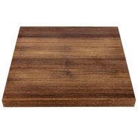 Bolero Square Table Top in Rustic Oak for Indoor Use Pre Drilled - 48x700x700mm