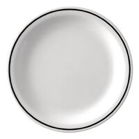 Kristallon Black Band Plates in White Made of Melamine 230(�)mm/ 9"