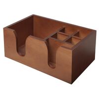 Beaumont Solid Wood Bar Caddy 112X155X259mm Holder Compartments Restaurant Commercial