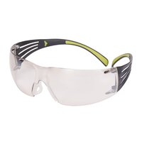 3M™ SecureFit™ 400 Schutzbrille, schwarz/grüne Bügel, Antikratz-Beschichtung, verspiegelte Scheibe für innen/außen, SF410AS-EU