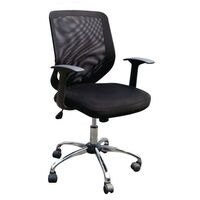 Mesh back operator office chair with chrome base