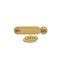 27mm Traffolyte valve marking tags - Bronze Effect (301 to 325)