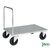 Kongamek heavy duty galvanised platform trolley, single handle, braked