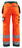 Damen High Vis Bundhose 7156 mit Werkzeugtaschen High Vis orange/grün - Rückseite