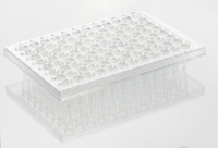 PCR-Platten 96 well Rigid Frame | Beschreibung: halber Rahmen blau Wells transparent Standard Profile