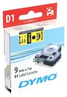 DYMO "D1" Feliratozógép szalag 9 mm x 7 m fekete-sárga (GD40918)