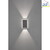 LED Außen-Wandleuchte CREMONA, mit Hintergrundlicht + Lichtstrahl, einstellbar, 3W 3000K 360lm, Anthrazit, Alu / Klarglas