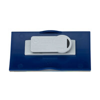 Badge / plaque d'identité / plaque nominative "Podio Paper | bleu foncé avec aimant "Premium"-Extrastark