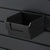 Shelfbox "100" / Tiroir à marchandises / Boîte pour système de parois à lamelles | noir