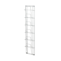 Multi-Section Leaflet Hanger / Wall-Mounted Leaflet Holder / Multi-Section Leaflet Holder / Wall-Mounted Hanger "Tundra" | silver similar to RAL 9006