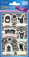 Deko Sticker, Papier, Coole Tiere, bunt, 11 Aufkleber