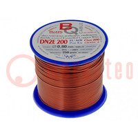 Coil wire; double coated enamelled; 0.8mm; 0.25kg; -65÷200°C