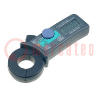 Meter: leakage current; pincers type; LCD; 400mA,4A,100A