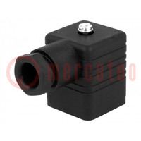 Connector: valve connector; plug; form A; 18mm; female; PIN: 4; PG9
