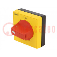 Knob; GA; red/yellow