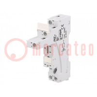 Socket; PIN: 5; 12A; 300VAC; on panel,for DIN rail mounting