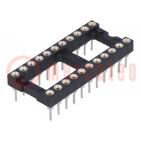 Socket: integrated circuits; DIP22; Pitch: 2.54mm; precision; THT
