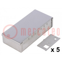 Enclosure: shielding; X: 50mm; Y: 106mm; Z: 26mm; steel