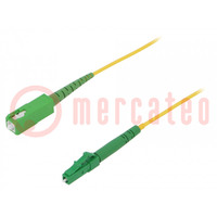 Patch cord en fibre optique; LC/APC,SC/APC; 2m; jaune; Gold